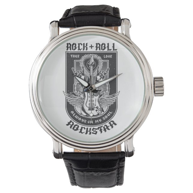 Reloj De Pulsera Diseño de rock de guitarra (Anverso)