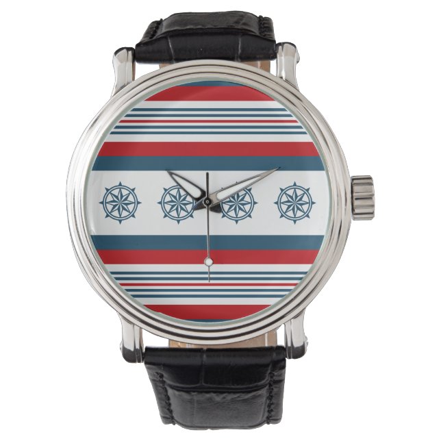 Reloj De Pulsera Diseño de temática náutica (Anverso)