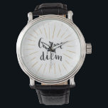Reloj De Pulsera Diseño de tipografía con letras manuales de Carpe<br><div class="desc">Aproveche el día Carpe Diem Pincel con letras de mano Typografía Diseñador de accesorios Hombres y Mujeres Reloj de escritura. Artículos de coordinación disponibles en nuestra tienda!</div>