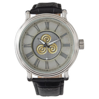 Reloj De Pulsera Diseño de Triskele Golden