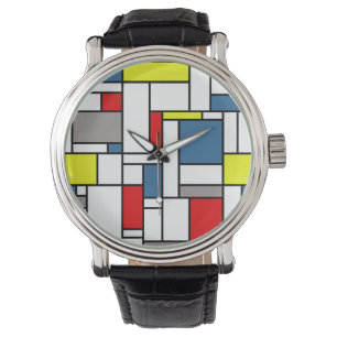 Reloj De Pulsera Diseño del estilo de Mondrian