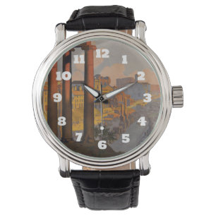 Reloj De Pulsera Diseño del viaje del vintage con el foro romano e