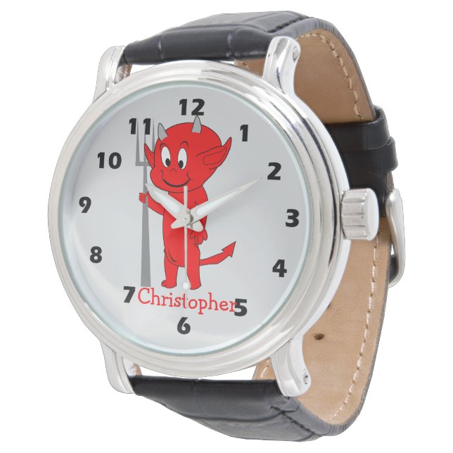 Reloj De Pulsera Diseño Diablo Rojo (Angular)
