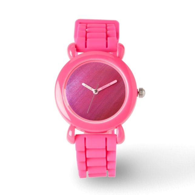 Reloj De Pulsera Diseño diagonal rosado (Anverso)