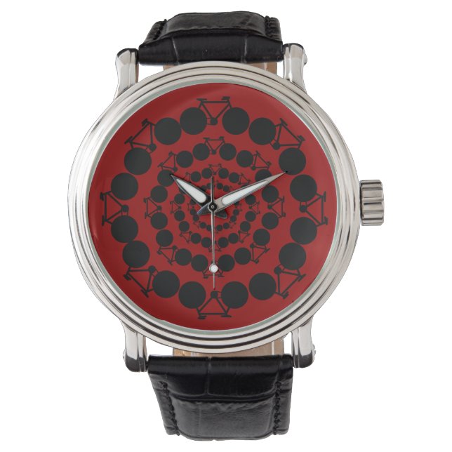 Reloj De Pulsera diseño elegante de las bicicletas negras (Anverso)