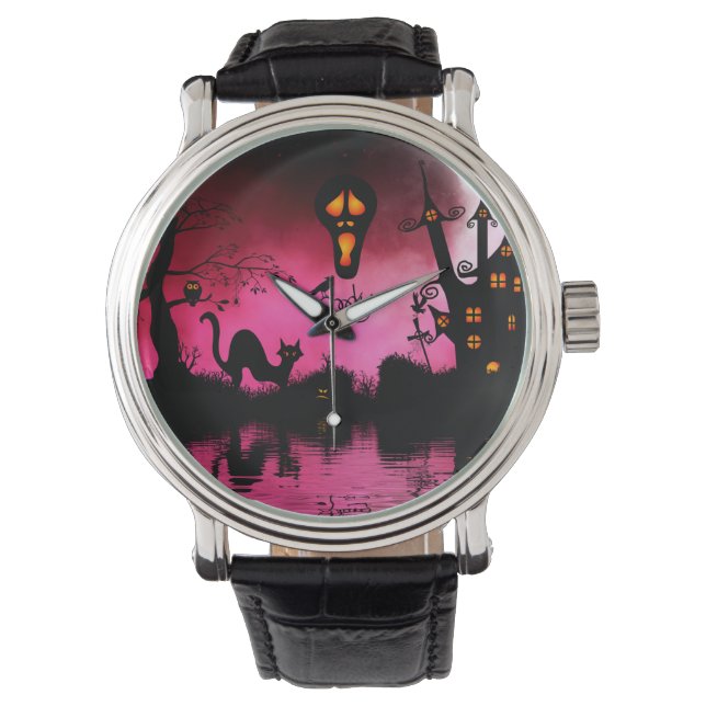 Reloj De Pulsera Diseño espeluznante y divertido de halloween (Anverso)