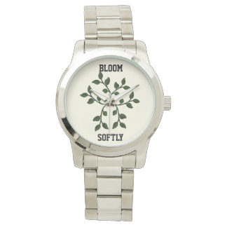 Reloj De Pulsera Diseño Floral de Vid Minimalista | Botánico Elegan