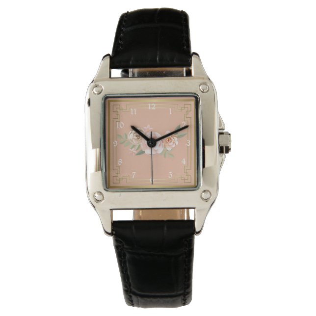 Reloj De Pulsera Diseño Floral Pastel Delicate (Anverso)