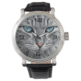 Reloj De Pulsera Diseño fractal de cara de gato