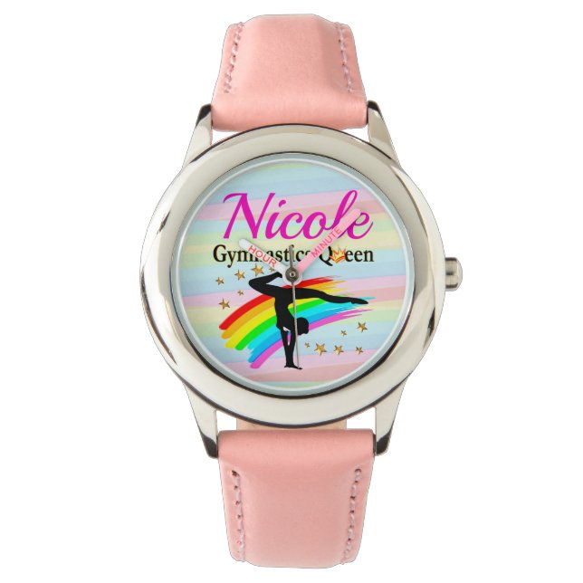 RELOJ DE PULSERA DISEÑO GIMNASTICO CUIDADO Y COLORIDO (Anverso)