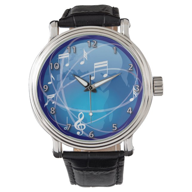 Reloj De Pulsera Diseño global de World Music (Anverso)