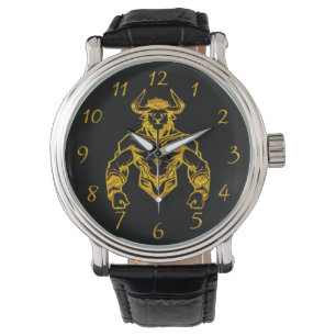 Reloj De Pulsera Diseño gráfico Gold Bold Bison