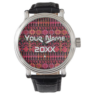 Reloj De Pulsera Diseño impreso del bordado palestino Tatreez