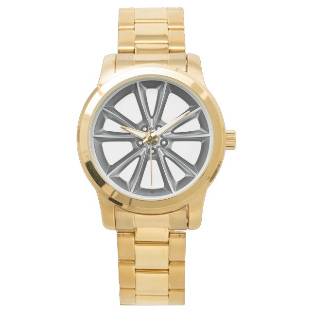 Reloj De Pulsera Diseño inspirado de Jaguar Alloy Wheel Watch (Anverso)