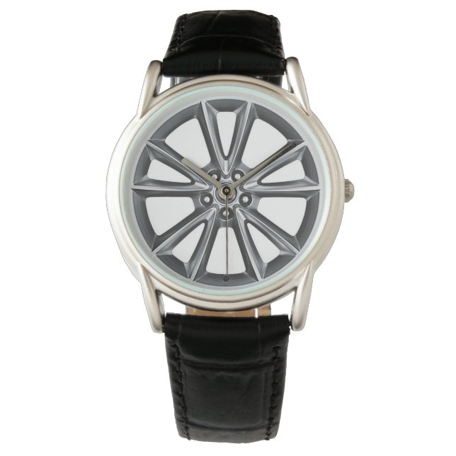 Reloj De Pulsera Diseño inspirado de Jaguar Alloy Wheel Watch (Anverso)