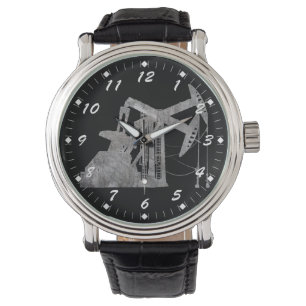 Reloj De Pulsera Diseño metalizado apenado del campo petrolífero