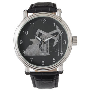 Reloj De Pulsera Diseño metalizado apenado del campo petrolífero