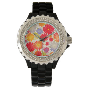Reloj De Pulsera Diseño moderno Red Daisy BOHO