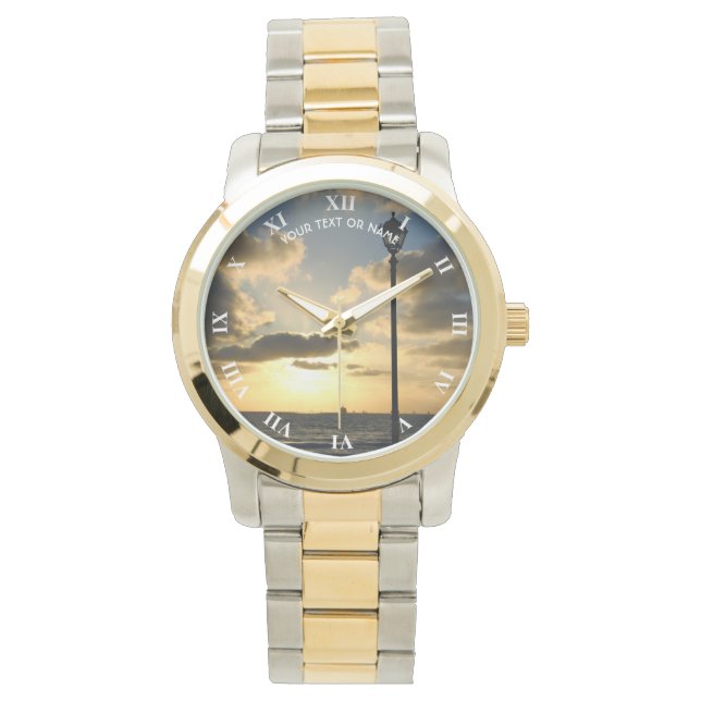 Reloj De Pulsera Diseño Personalizado Con Su Propia Foto Y Su Texto (Anverso)