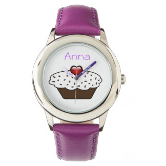 Reloj De Pulsera diseño personalizado de quequitos morados lindo