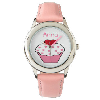 Reloj De Pulsera diseño personalizado de quequitos rosados bonitos