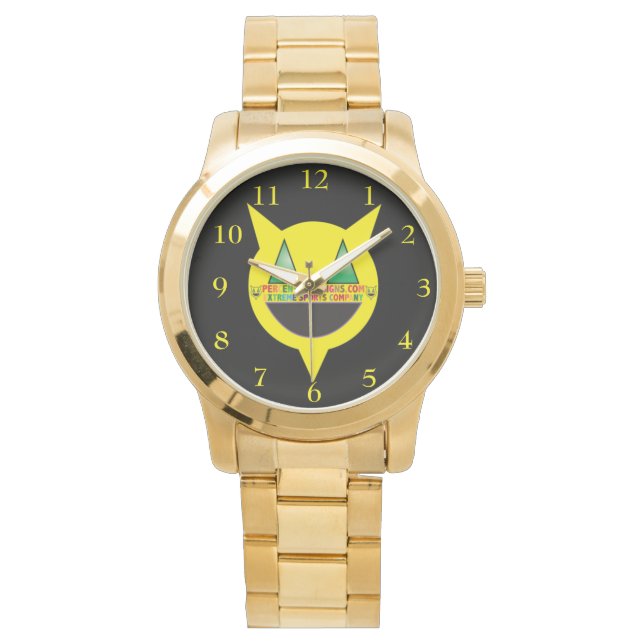 Reloj De Pulsera DISEÑO PORCENTUM Vigilancia de muñecas de oro (Anverso)