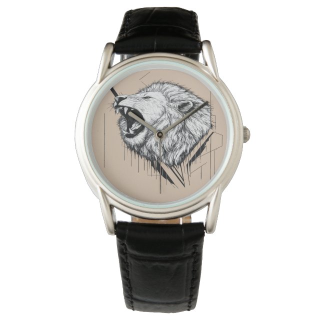 Reloj De Pulsera Diseño Premium Cabeza de León  (Anverso)