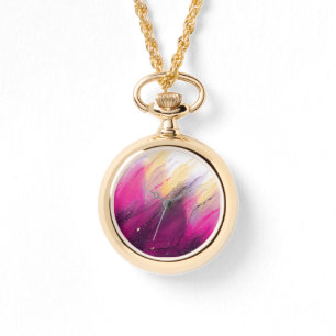 Reloj De Pulsera Diseño Purpurinoso de Tumbler de tinta de alcohol