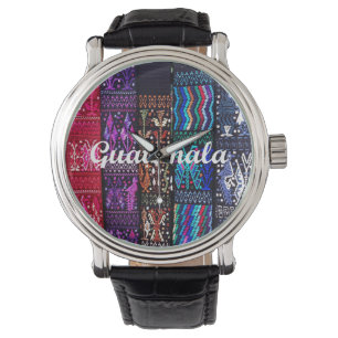 Reloj De Pulsera Diseño textil guatemalteco.