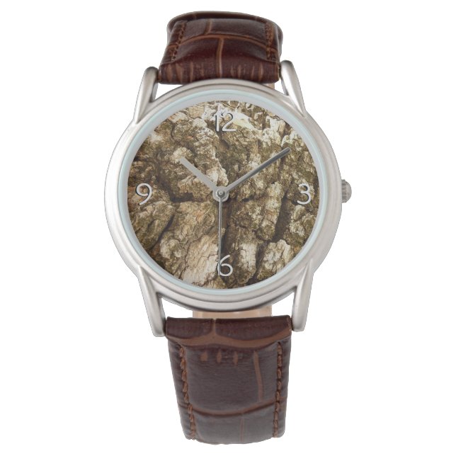 Reloj De Pulsera Diseño texturizado natural de la barra de árbol II (Anverso)