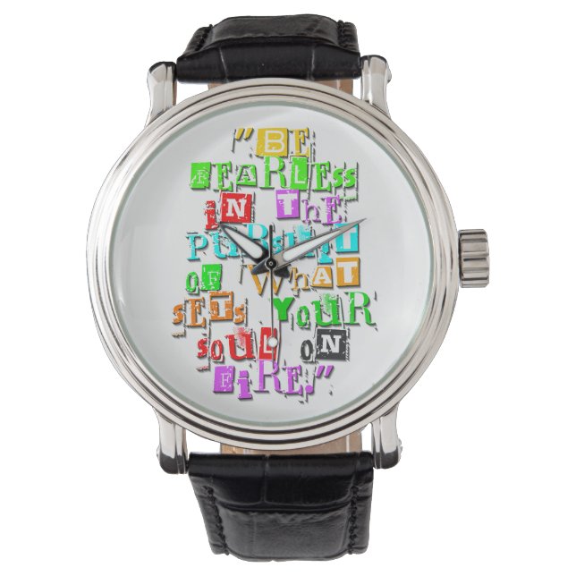 Reloj De Pulsera Diseño "Un viaje sin miedo". (Anverso)