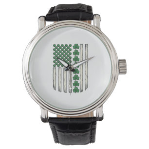 Reloj De Pulsera Diseño vectorial vintage de bandera americana de t