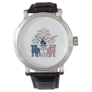 Reloj De Pulsera Diseño vectorial vintage de fuegos artificiales de