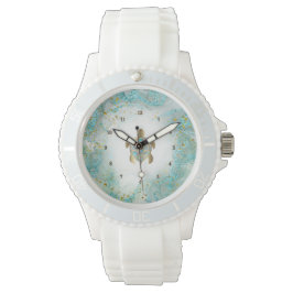 Reloj De Pulsera diseño verde azulado de tortugas marinas