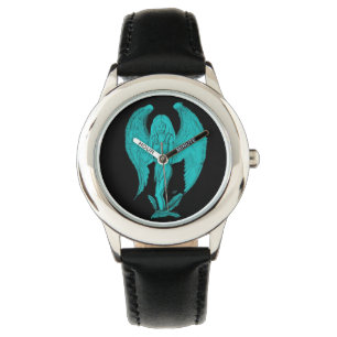Reloj De Pulsera Diseño verde y negro de ángel