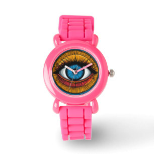 Reloj De Pulsera Diseño vibrante del ojo malvado artístico