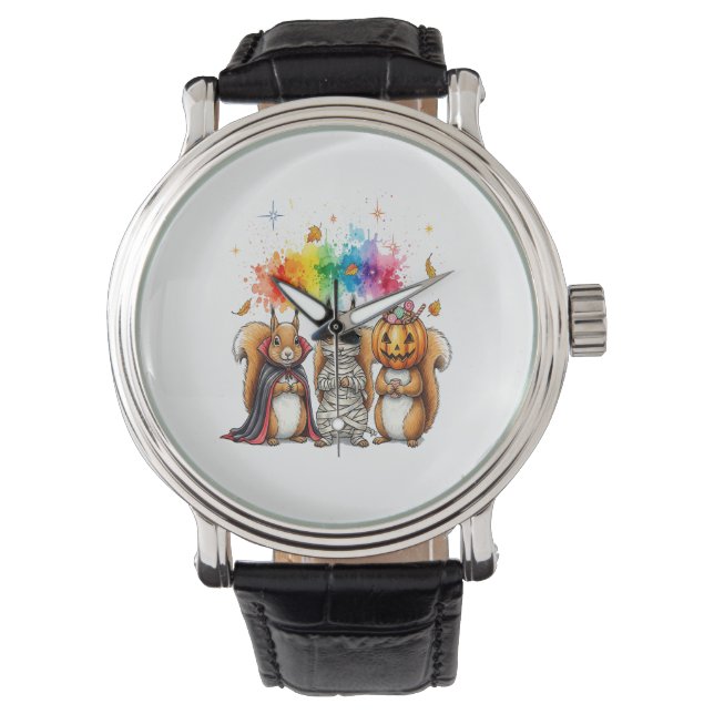 Reloj De Pulsera Disfraz de ardillas raras de Halloween (Anverso)