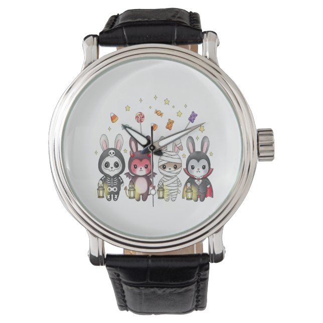 Reloj De Pulsera Disfraz de conejo de Halloween (Anverso)
