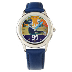 RELOJ DE PULSERA DIVA EN AZUL, BELLEZA DE MODA MONOGRAMA