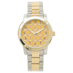 Reloj De Pulsera Diversión con naranja y rojo