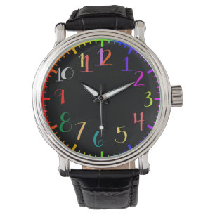 Reloj De Pulsera Diversión mirada psicodélica mirar con números col