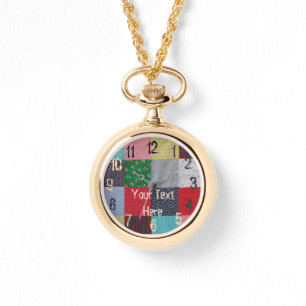 Reloj De Pulsera divertida y colorida cottagecore vintage patchwork
