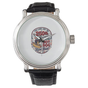 Reloj De Pulsera Divertido 250º 4 de Julio Hot Dog Dachshund
