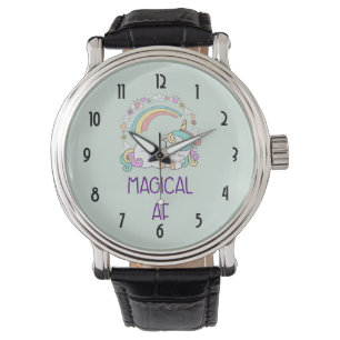 Reloj De Pulsera Divertido - AF mágico. Unicornio, arcoiris y cosas
