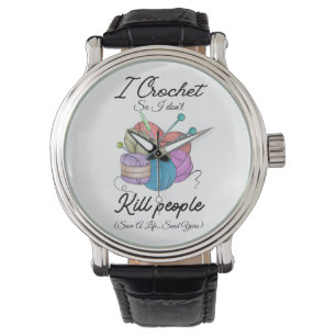 Reloj De Pulsera Divertido Arte de Hilo de Crochet Salva una Vida