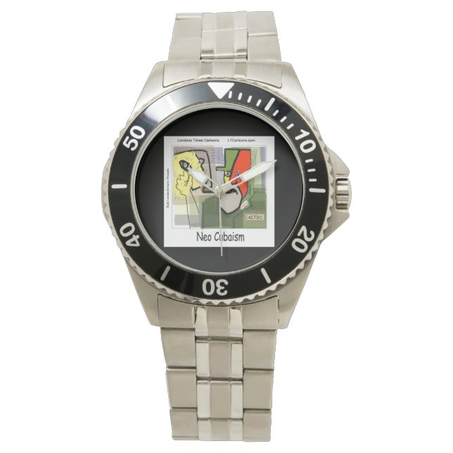 Reloj De Pulsera Divertido Castro Cubista (Anverso)
