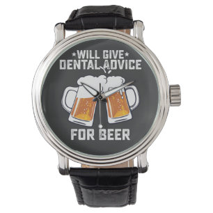 Reloj De Pulsera Divertido dará consejos dentales por cerveza