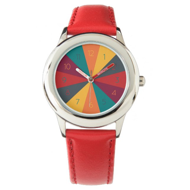 Reloj De Pulsera Divertido de la rueda de color (Anverso)