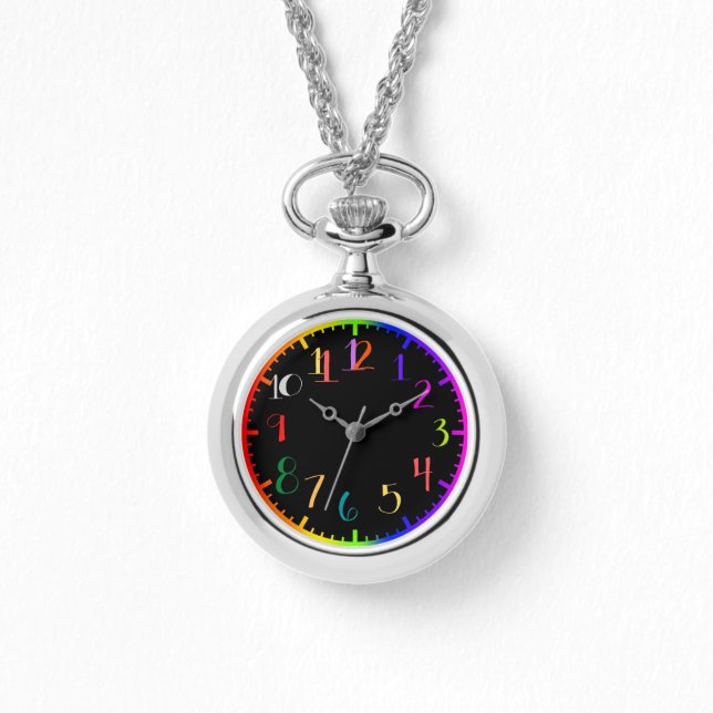 Reloj De Pulsera Divertido estilo psicodélico mirar cara (Anverso)