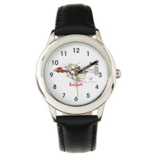 Reloj De Pulsera Divertido ilustracion de pollo fresco y personaliz